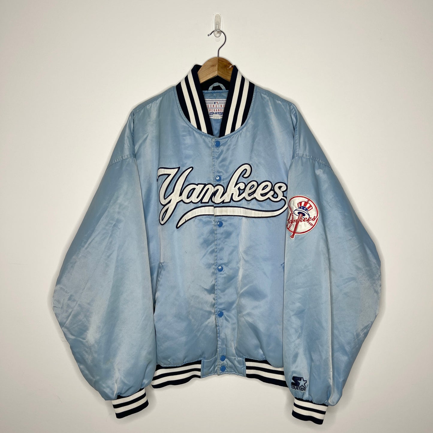 New York Yankees Starter Jacket | Baby Blue