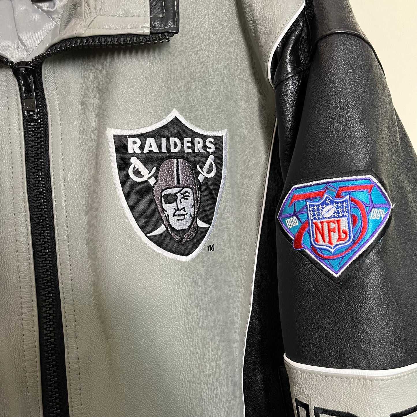 Oakland Raiders Pro Player Leather Jacket