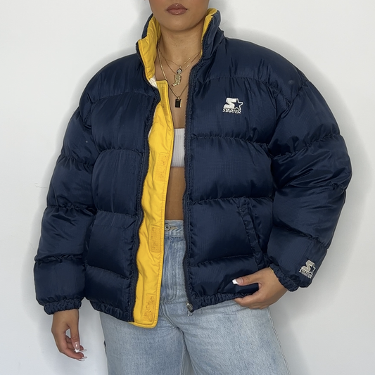 Michigan Wolvervines Reversible Puffer Starter Jacket