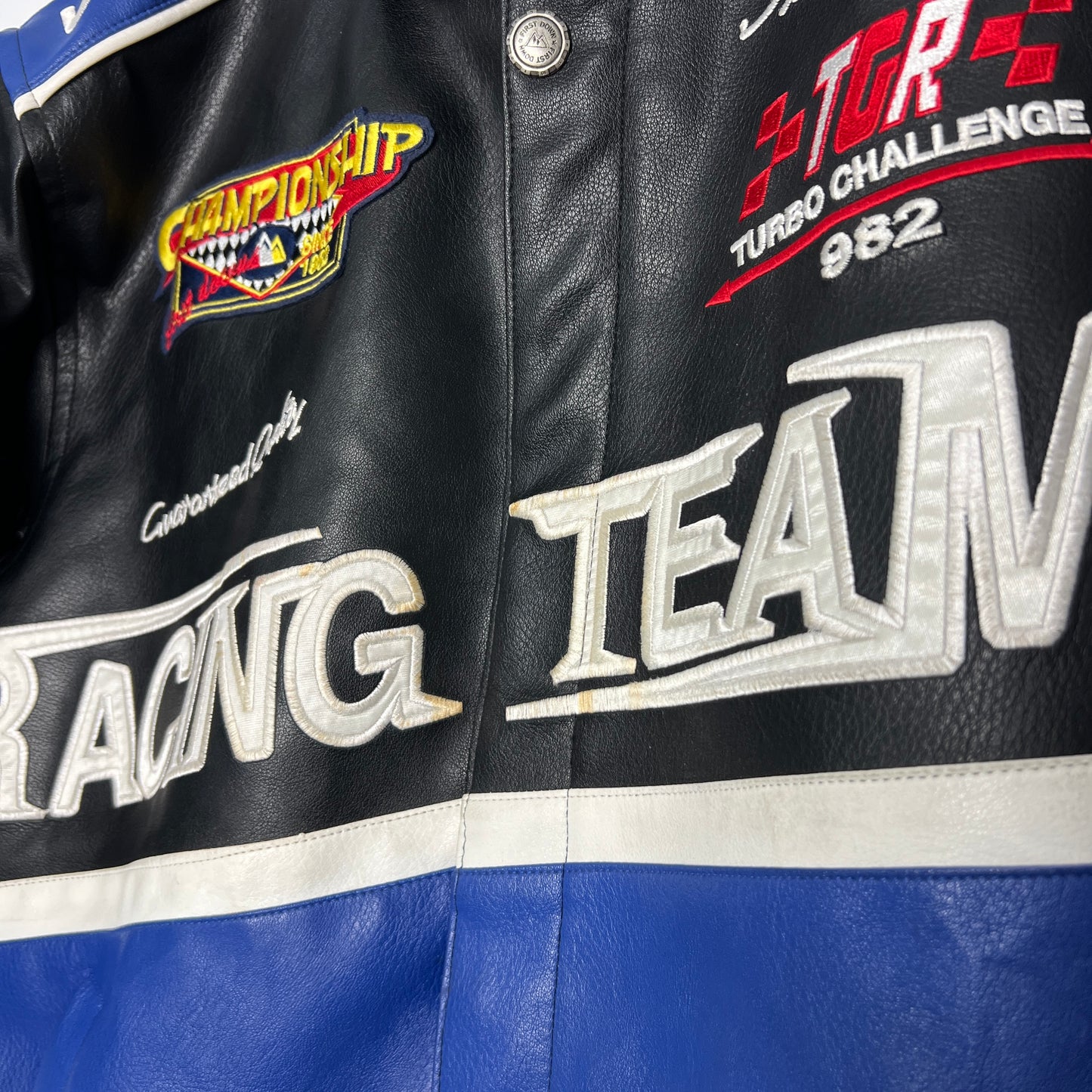 First Down Racing Leather Jacket