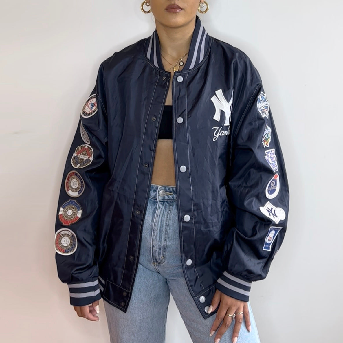 NY Yankees Patch Spray/Bomber Jacket