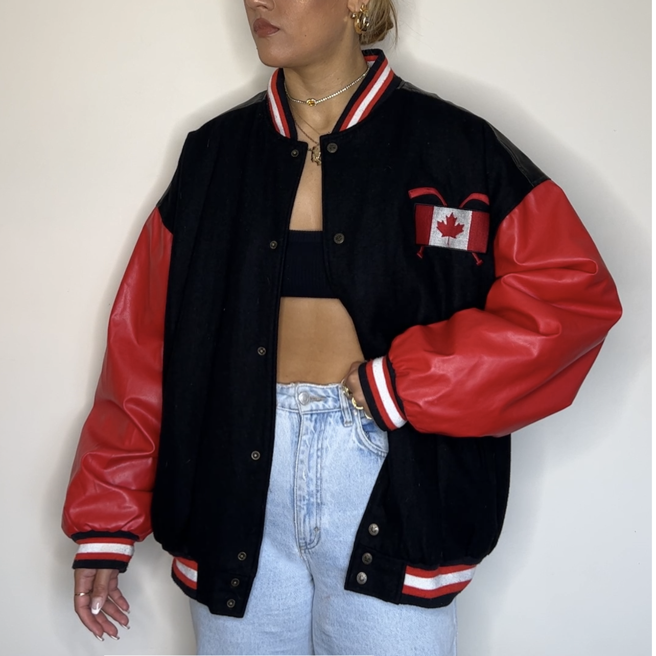 Vintage Maple Leafs Varsity Jacket