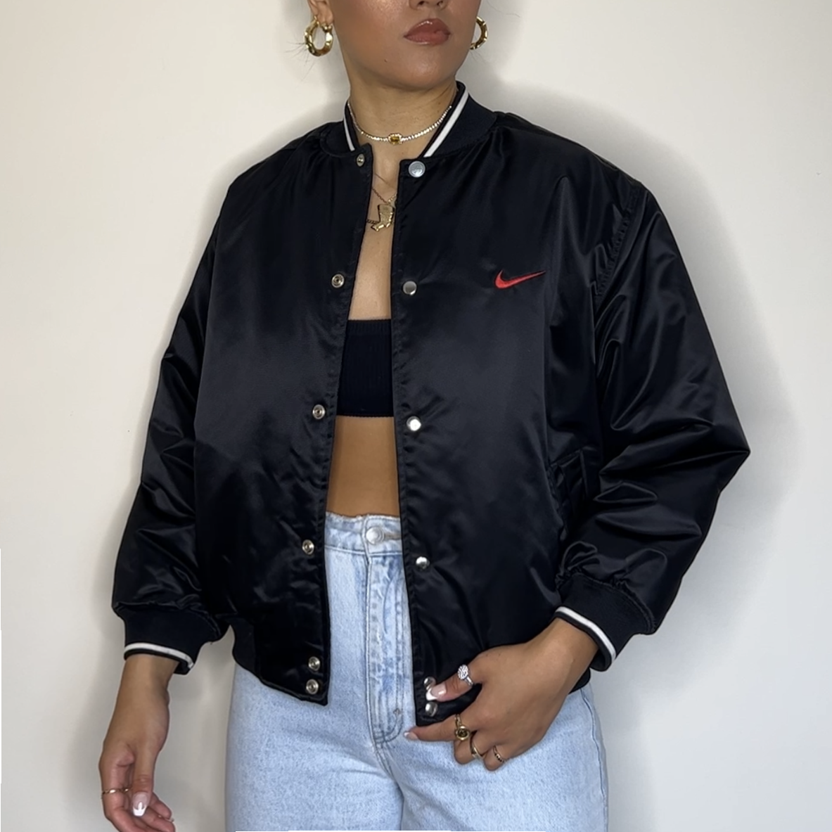Retro nike top bomber jacket