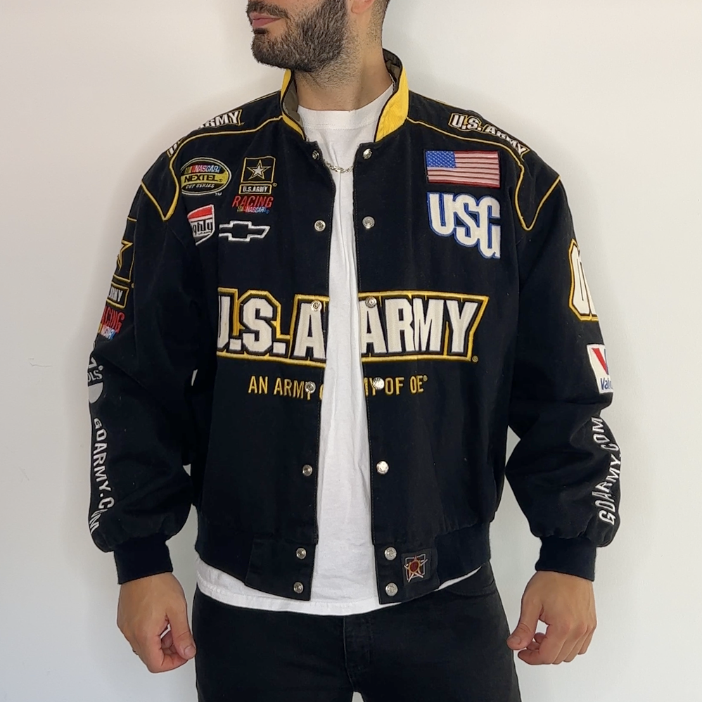 U.S. ARMY レーシングジャケット Yahoo!オークション - NASCAR US ARMY レーシングジャケット XL JH DES