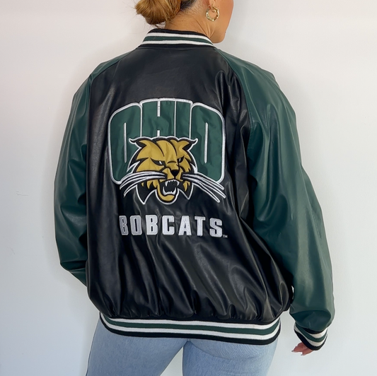 Ohio Bobcats Leather Varsity Jacket