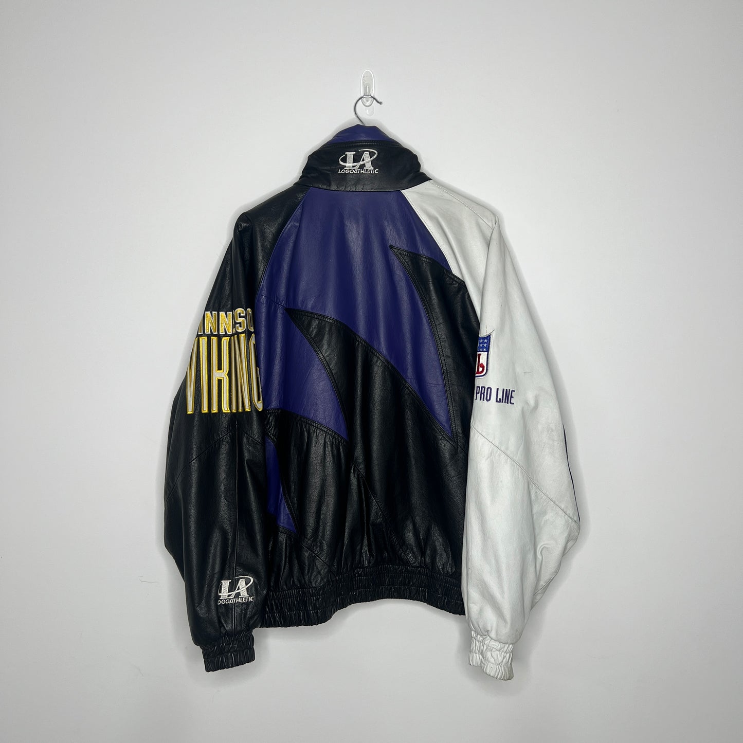 Minnesota Vikings Logo Athletic Leather Jacket