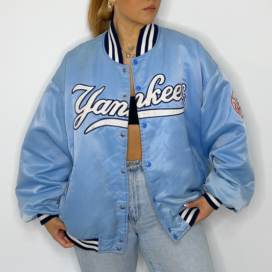 New York Yankees Starter Jacket | Baby Blue