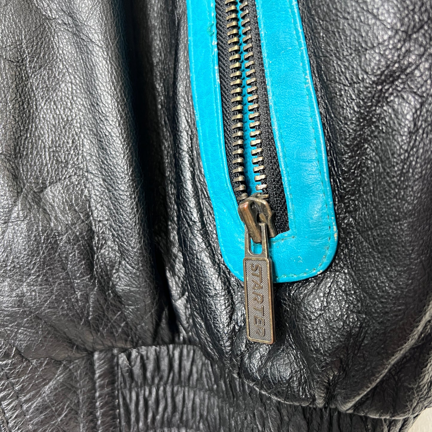 Charlotte Hornets Leather Vertical Split Jacket | Starter