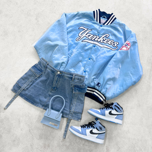 New York Yankees Starter Jacket | Baby Blue