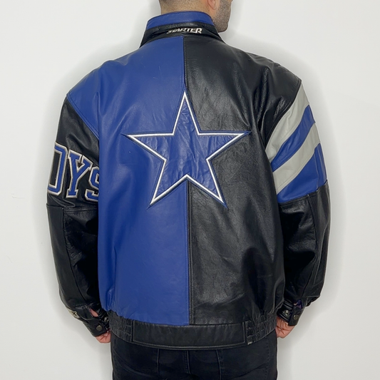 Cowboys Leather Vertical Split Jacket