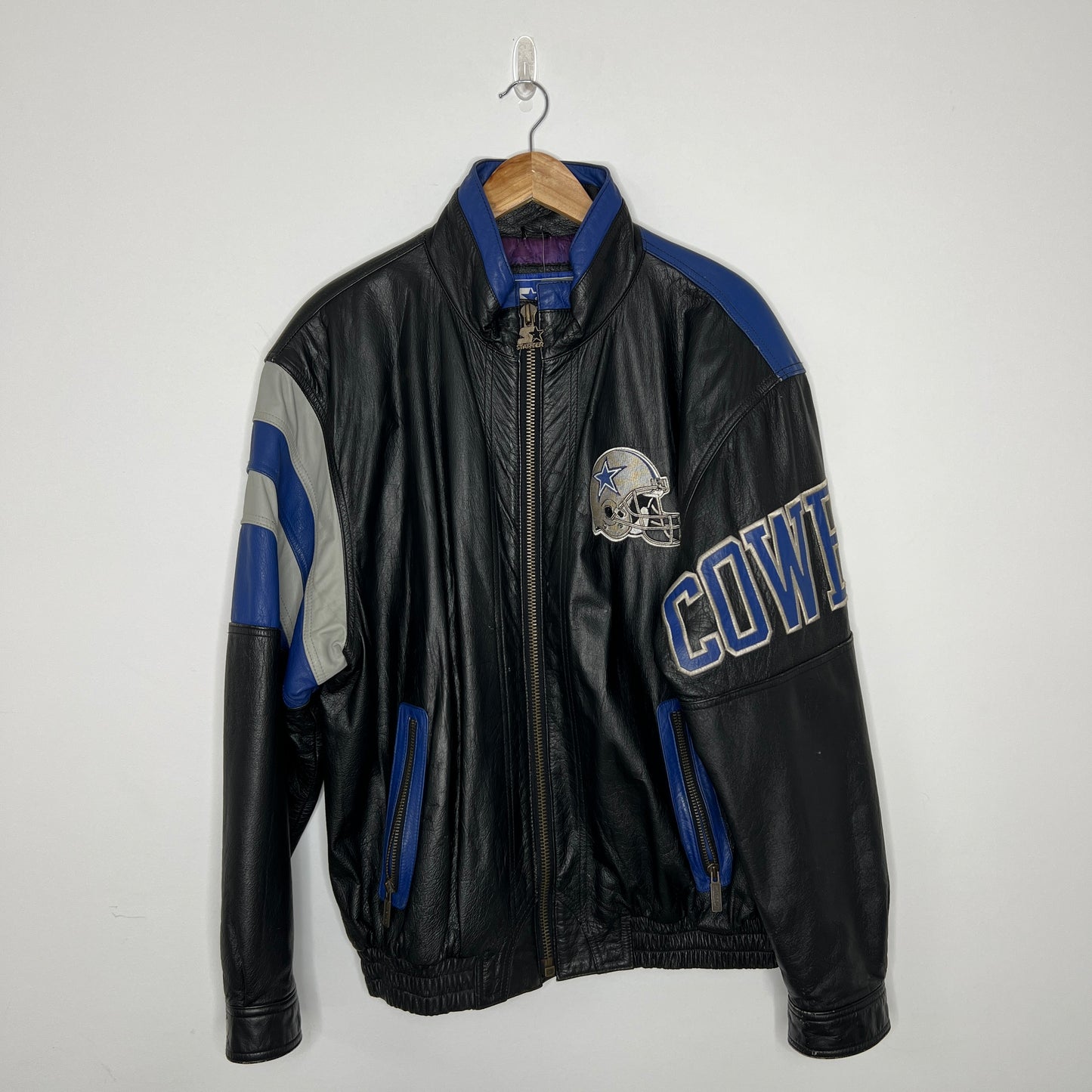 Cowboys Leather Vertical Split Jacket