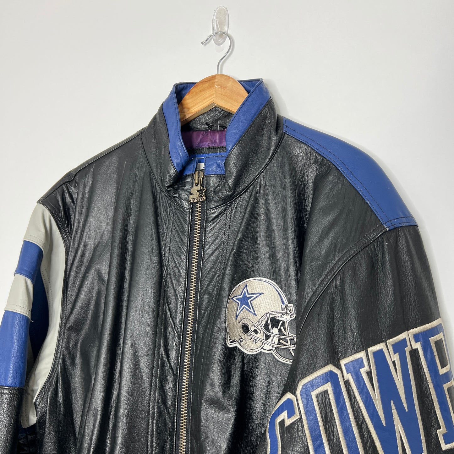 Cowboys Leather Vertical Split Jacket