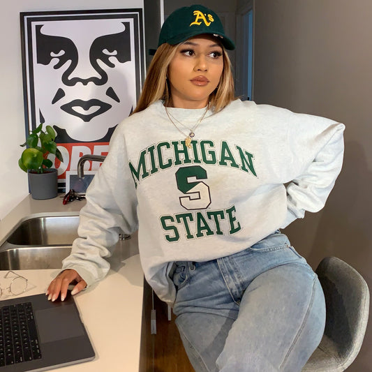 Vintage Fruit Of The Loom Michigan State Crewneck