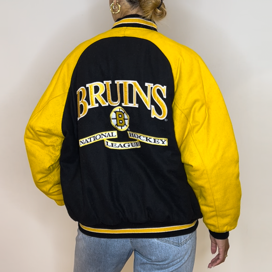 Vintage Bruins Hockey League Jacket