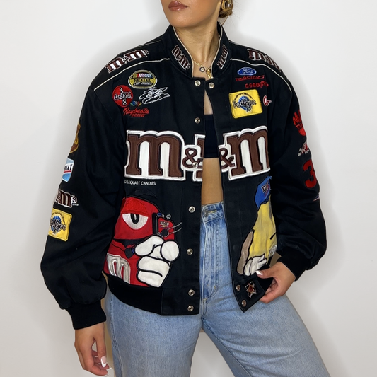 Black Vintage M&M Nascar Jacket