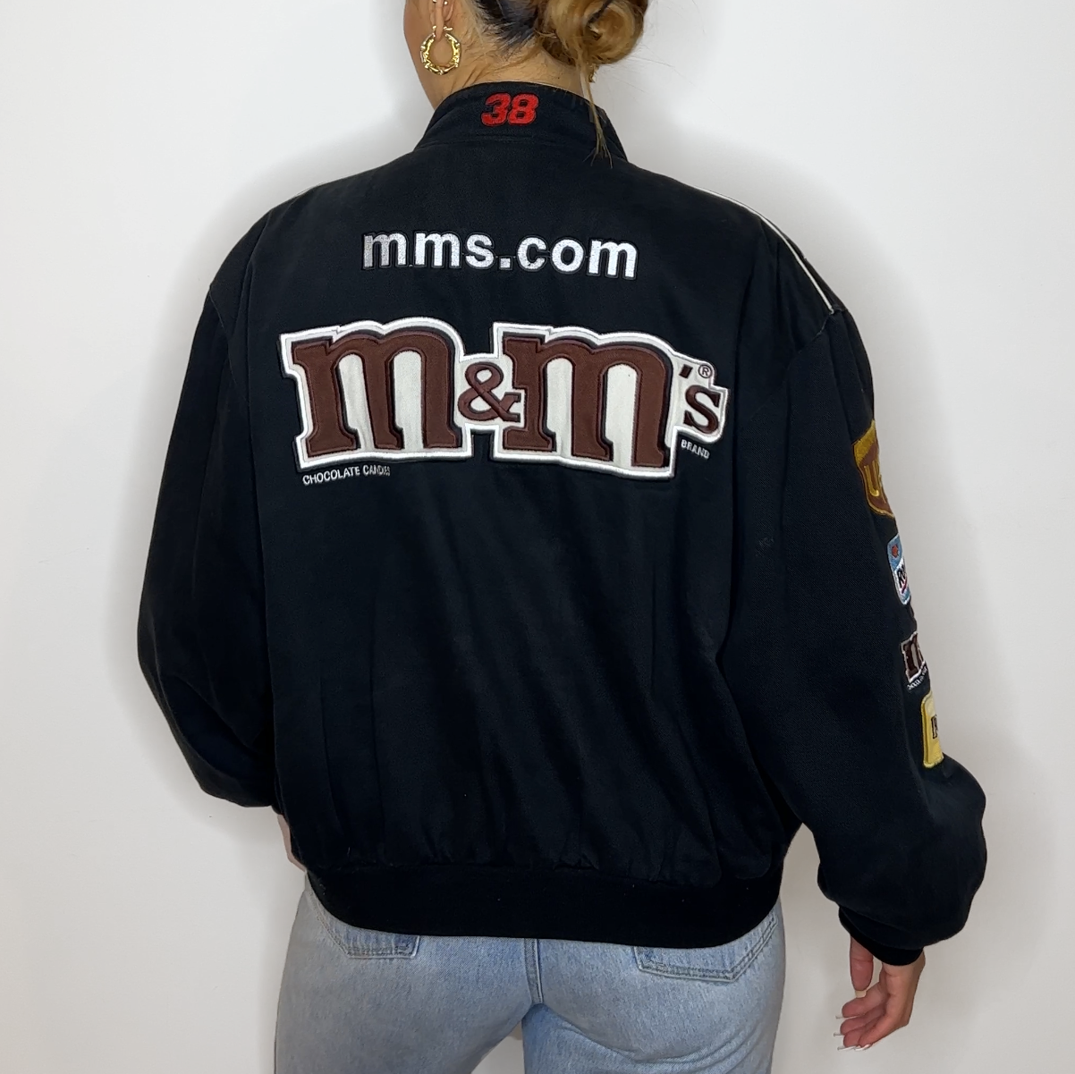 Black Vintage M&M Nascar Jacket