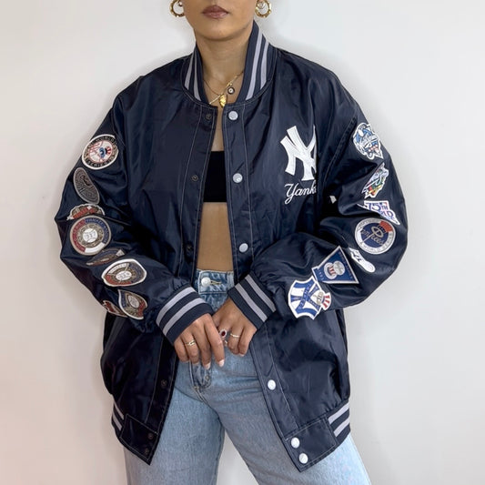 NY Yankees Patch Spray/Bomber Jacket
