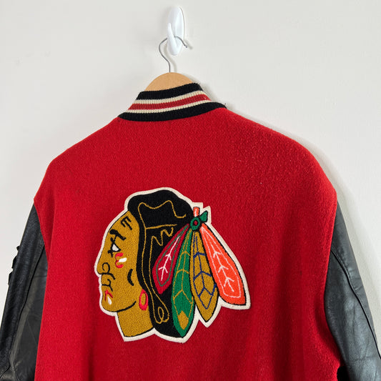 Vintage Chicago Blackhawks DeLong NHL Varsity Jacket